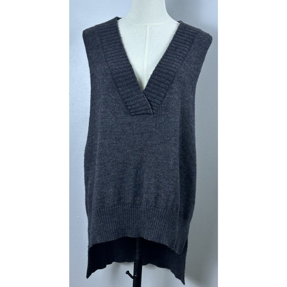 Sita Murt Sweater Vest Alpaca/wool High-low, Deep Arms Cowl Neck Size 40(S/M))